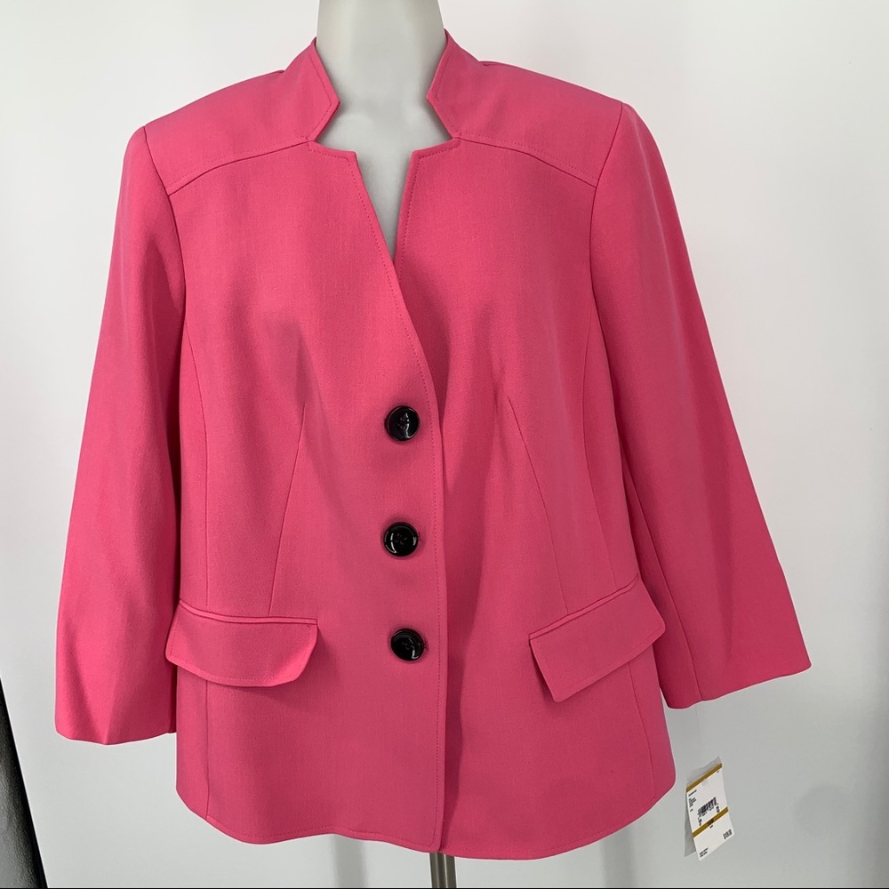 Nipon Boutique Solid Pink Blazer NWT